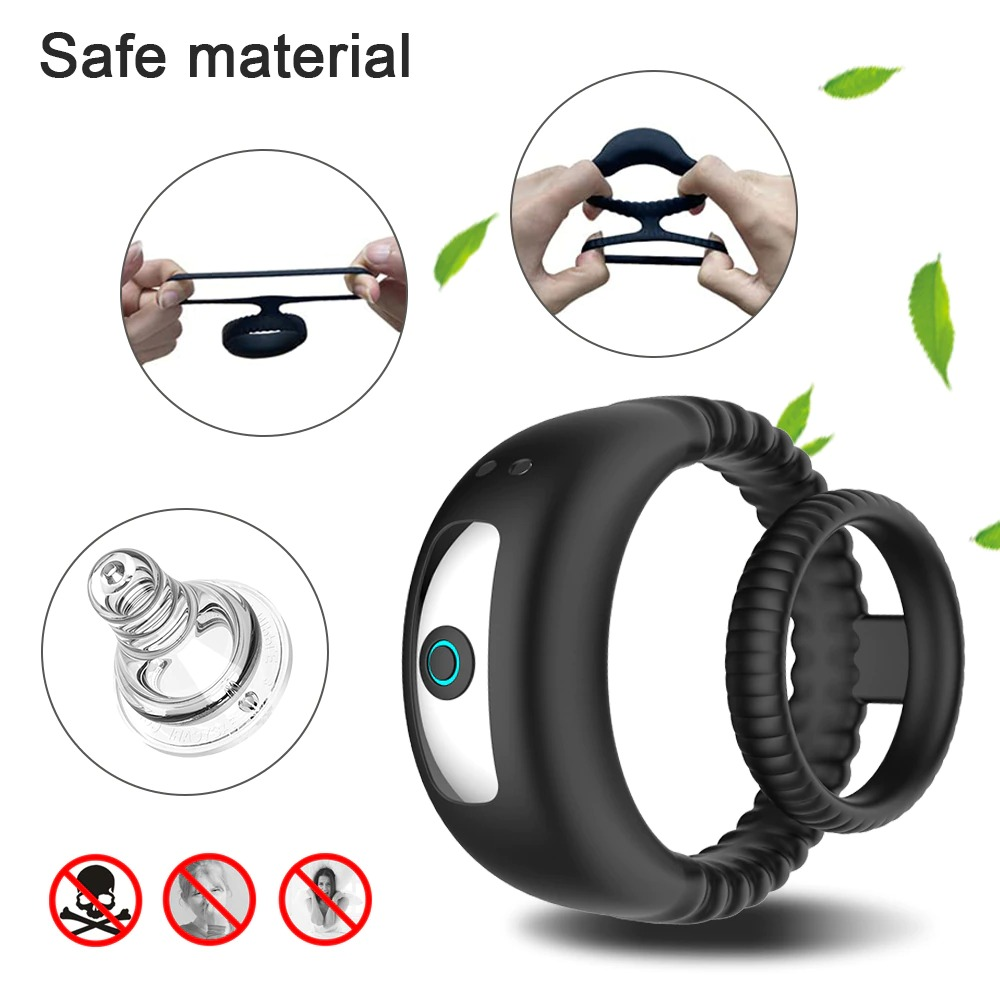 Vibrating Cock Ring for Men / Penis Delay Ejaculation Cockring / Male Sex Toys - EVE's SECRETS