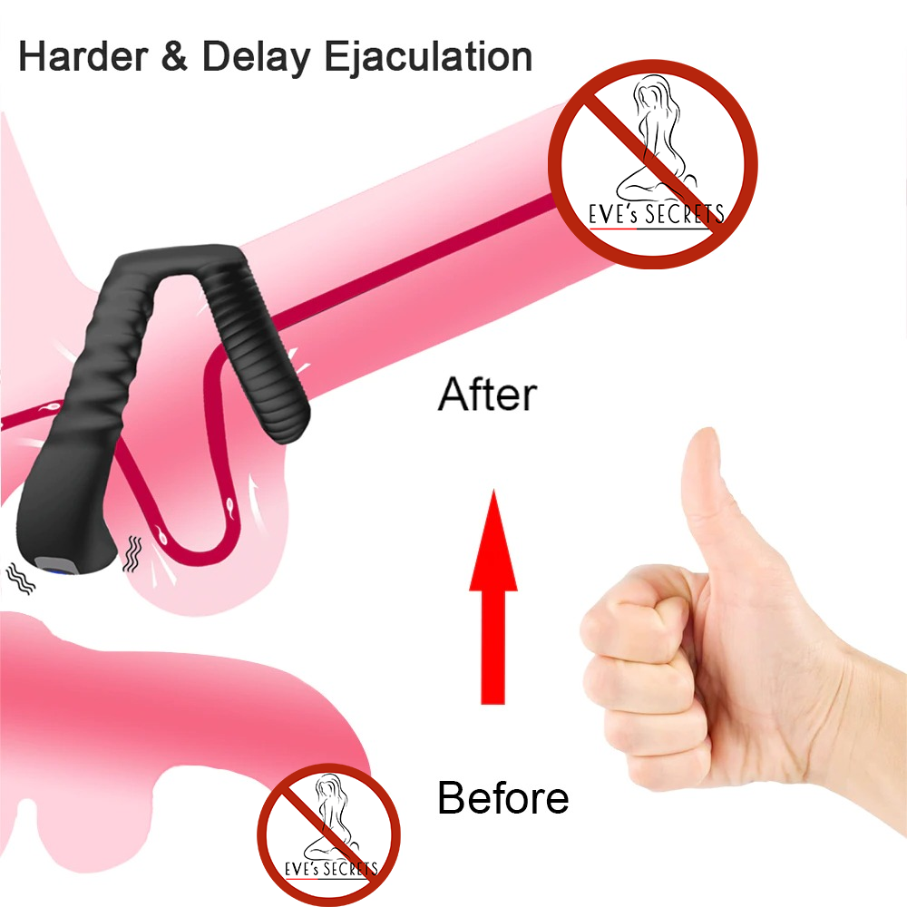Vibrating Cock Ring for Men / Penis Delay Ejaculation Cockring / Male Sex Toys - EVE's SECRETS