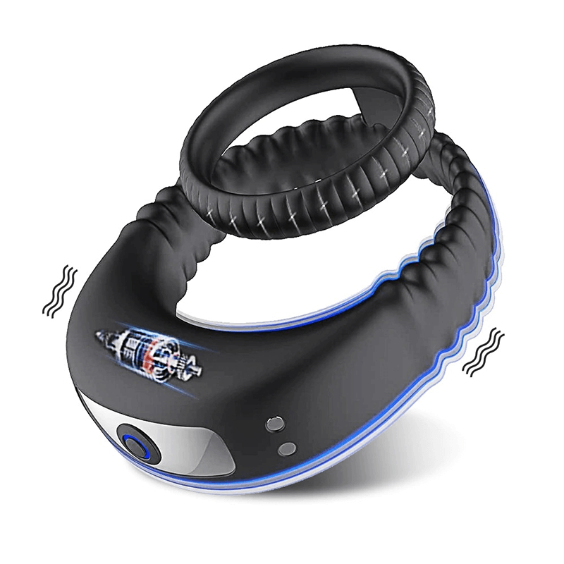 USB Rechargeable Vibrating Double Cock Ring for Men / Male Sex Toys - EVE's SECRETS