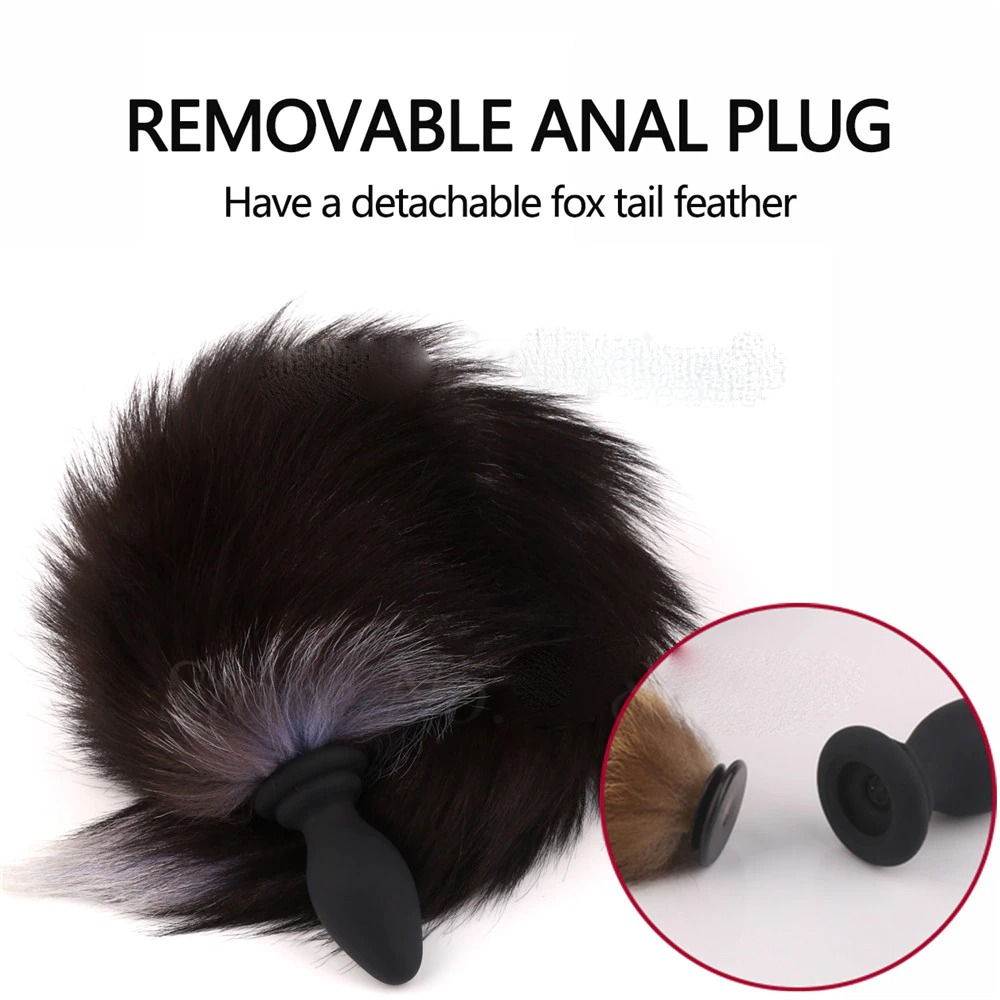 Vibrating Fox Tail with Wireless Remote / Anal Plug Vibratorfor Women / Adult Silicone Sex Toy - EVE's SECRETS