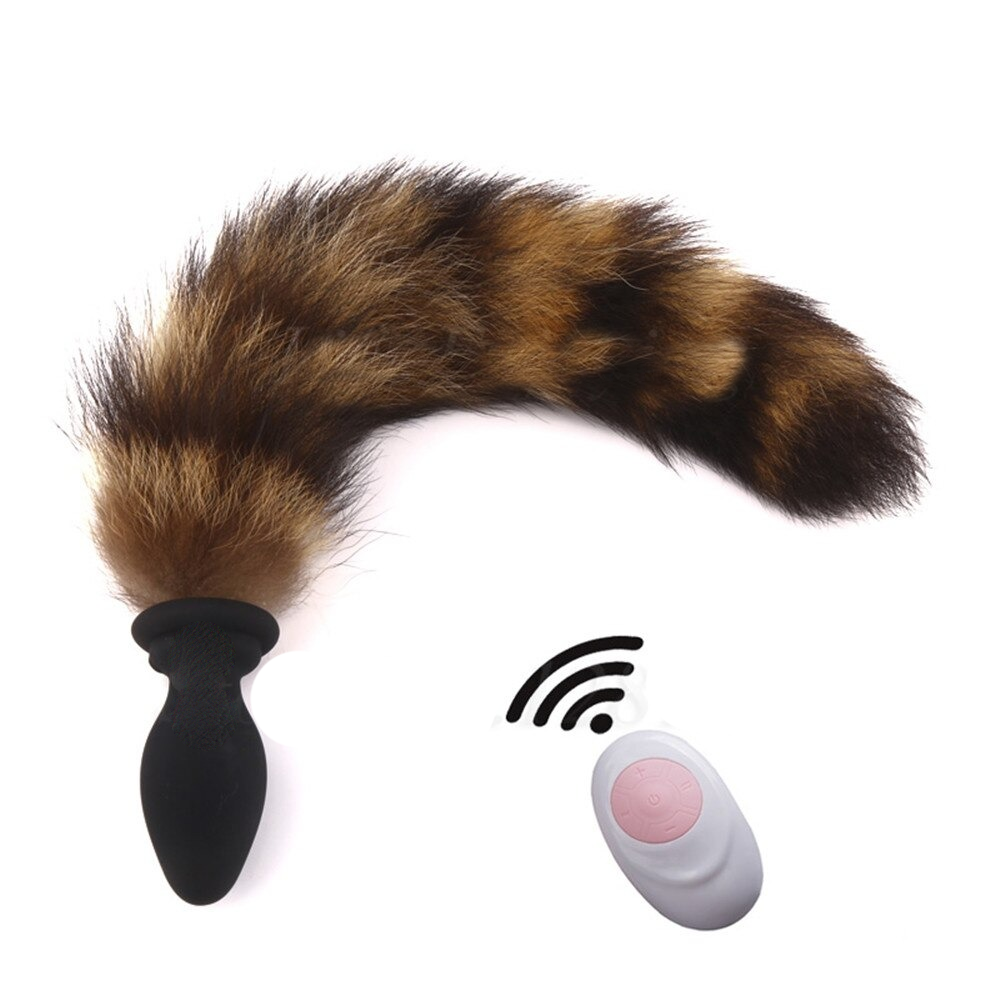 Vibrating Fox Tail with Wireless Remote / Anal Plug Vibratorfor Women / Adult Silicone Sex Toy - EVE's SECRETS