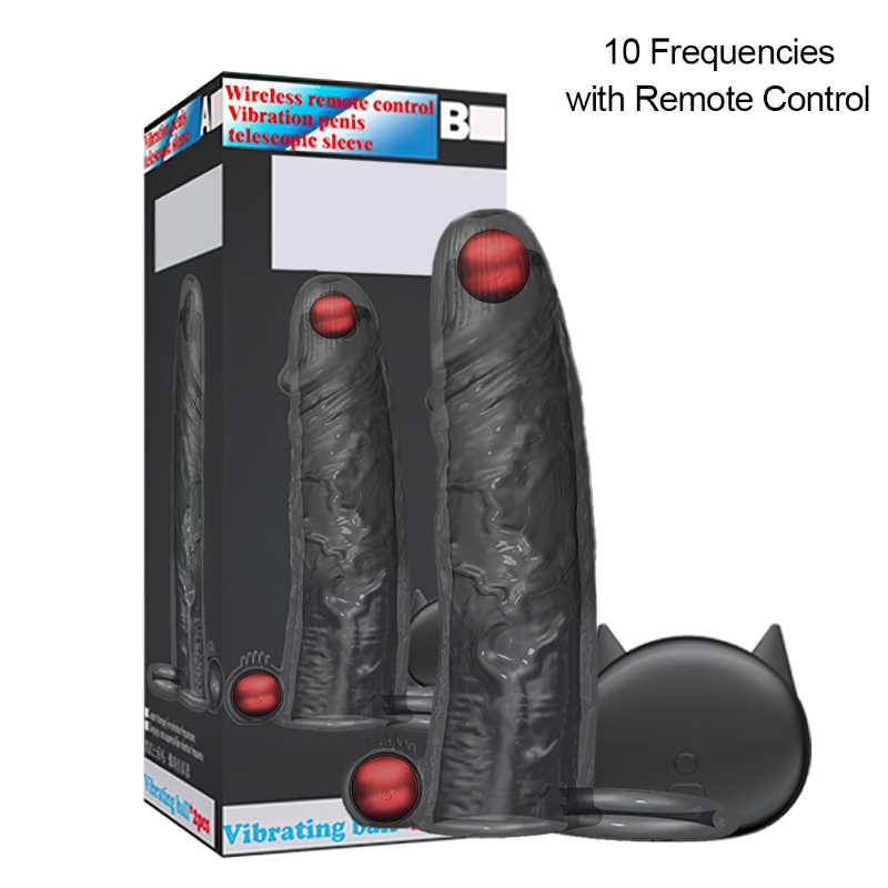 Vibrating Penis Extender with Ring and Clitoral Massage Function / Sex Toy for Men and Couples - EVE's SECRETS