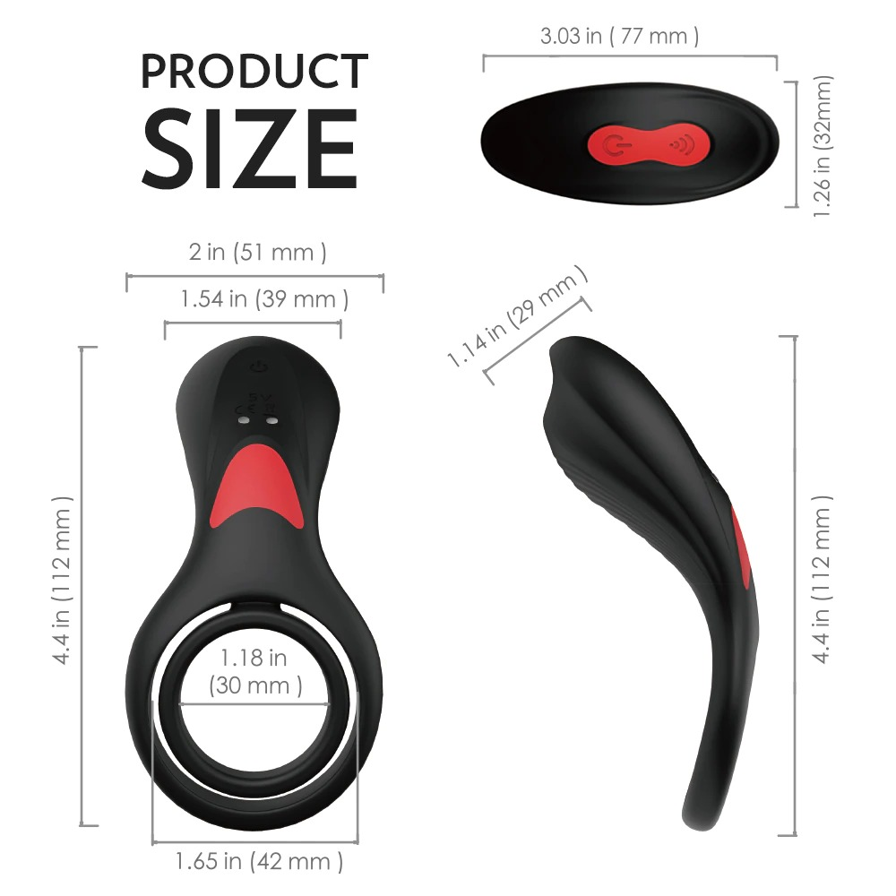 Vibrating Penis Ring / Delay Ejaculation & Clitoris G spot Stimulation / Sex Toys for Couple - EVE's SECRETS