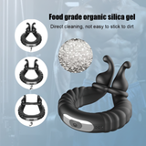 Vibrating Silicone Penis Ring / Chastity Male Silicone Penis Stretcher / Sex Toy For Men - EVE's SECRETS