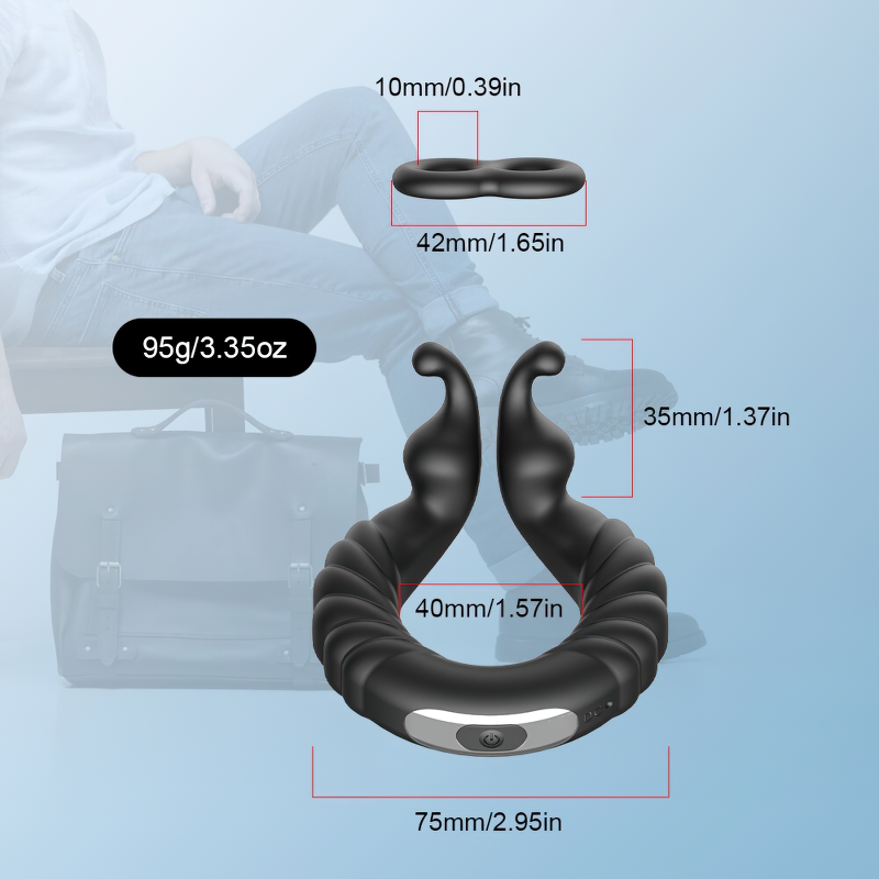 Vibrating Silicone Penis Ring / Chastity Male Silicone Penis Stretcher / Sex Toy For Men - EVE's SECRETS