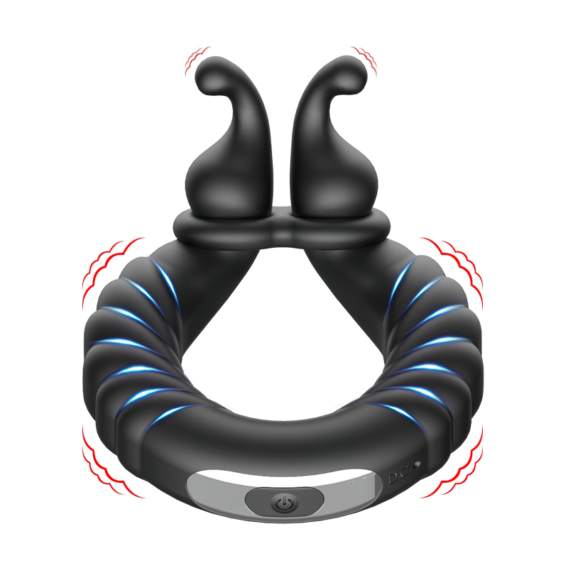 Vibrating Silicone Penis Ring / Chastity Male Silicone Penis Stretcher / Sex Toy For Men - EVE's SECRETS