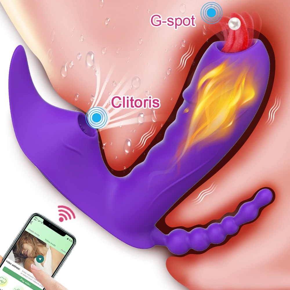 Vibrator For Women 3 in 1 / Bluetooth APP Dildo Vibrators / Female Sucker Clitoris Stimulator - EVE's SECRETS