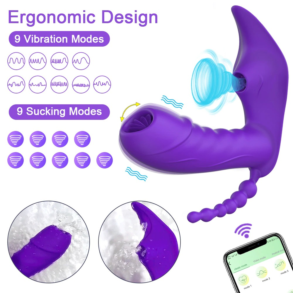 Vibrator For Women 3 in 1 / Bluetooth APP Dildo Vibrators / Female Sucker Clitoris Stimulator - EVE's SECRETS