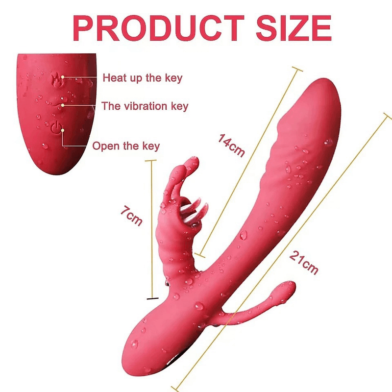 Warming Rabbit Vibrator for Women / Female Masturbator with Double Penetration Function - EVE's SECRETS
