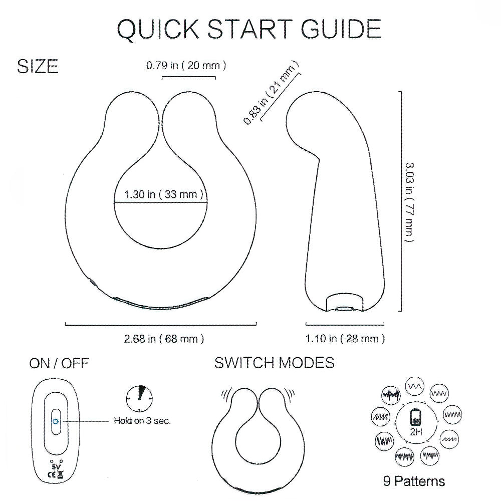 Wave Opening Design Cock ring Massager / USB Charging Penis Sex Toys for Men - EVE's SECRETS