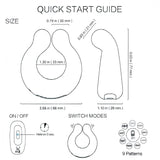 Wave Opening Design Cock ring Massager / USB Charging Penis Sex Toys for Men - EVE's SECRETS