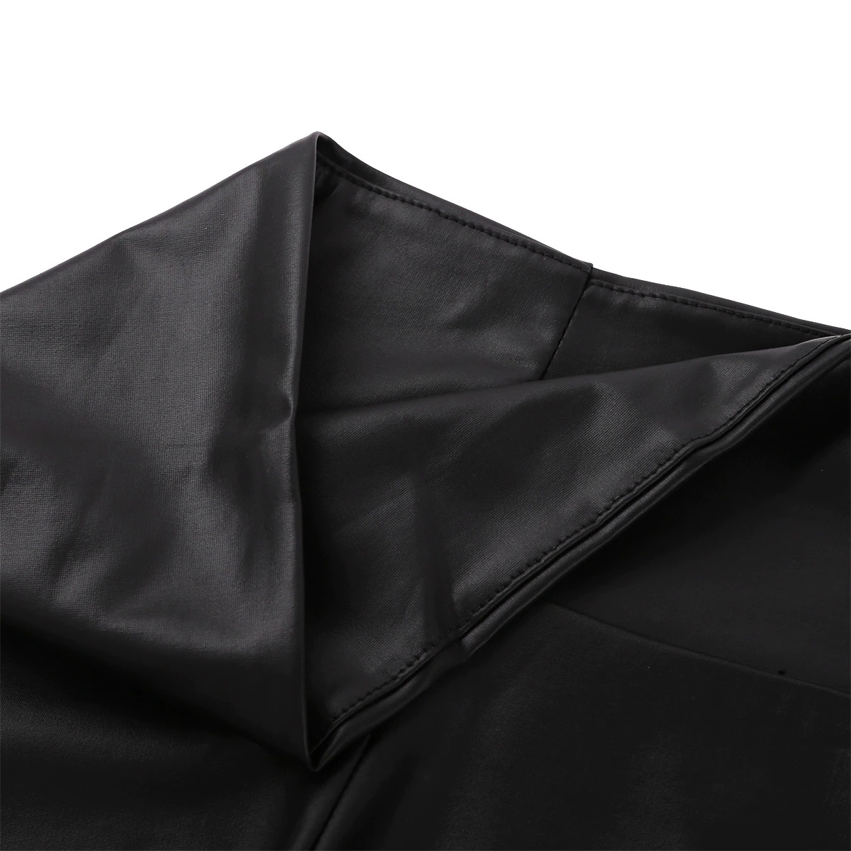 Wet Look Faux Leather Female Shorts / Erotic Skinny Shorts with Elastic Waist - EVE's SECRETS