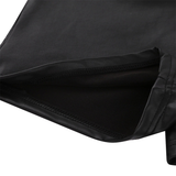 Wet Look Faux Leather Female Shorts / Erotic Skinny Shorts with Elastic Waist - EVE's SECRETS