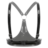 Wet Look Ladies Brassiere with Open Cup / Erotic Patent Leather Lingerie / Adjustable Straps Bra - EVE's SECRETS