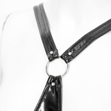 Wet Look Ladies Brassiere with Open Cup / Erotic Patent Leather Lingerie / Adjustable Straps Bra - EVE's SECRETS