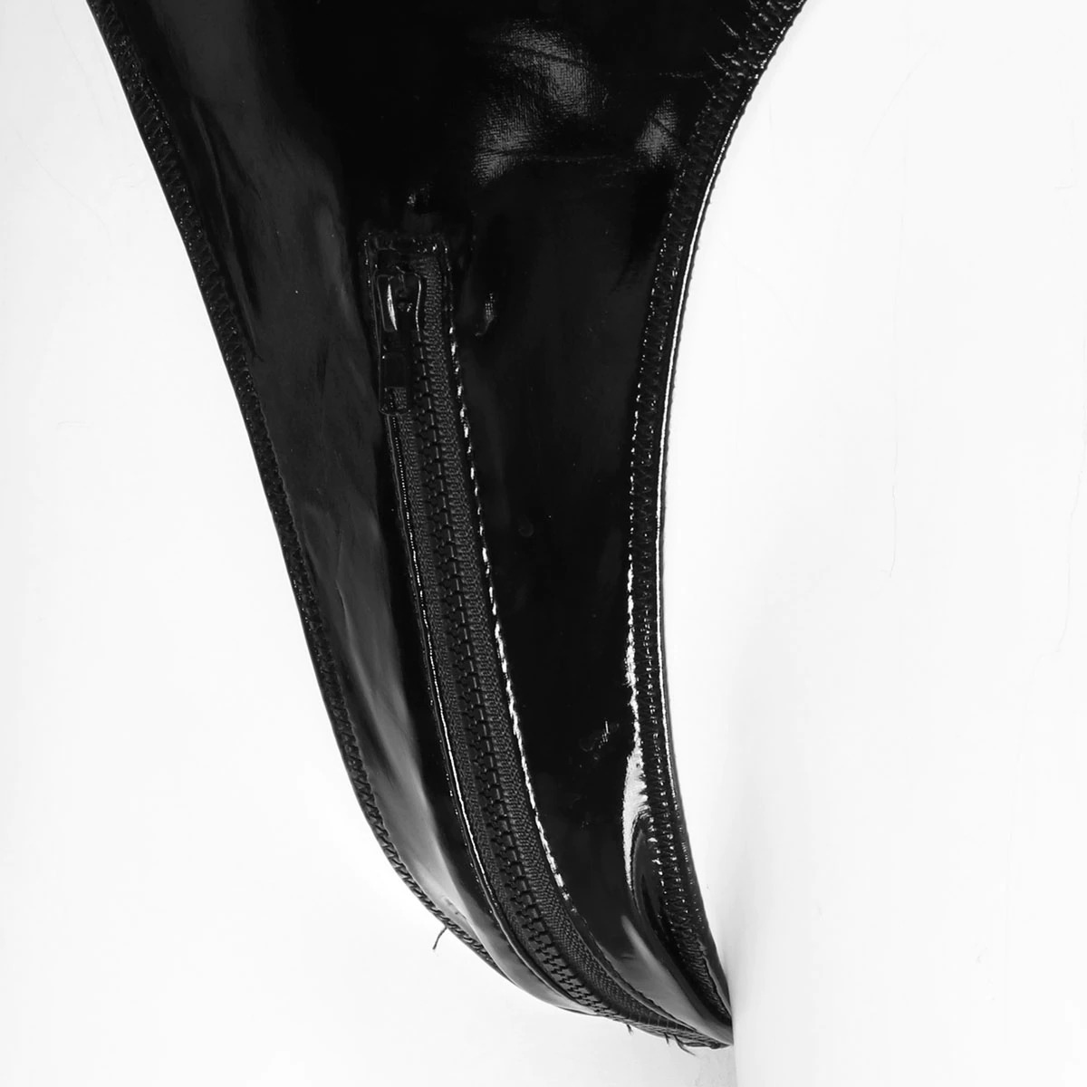Wet Look Patent Leather Lingerie for Women / Bodysuit Costume with Open Cups - EVE's SECRETS