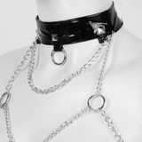 Wet Look Patent Leather Lingerie for Women / Bodysuit Costume with Open Cups - EVE's SECRETS