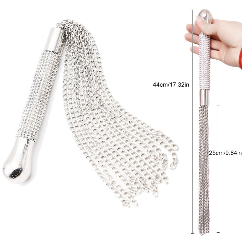 Whip with Metal Chains for Adult Sex Games / Unisex Sex Toy for Couples - EVE's SECRETS