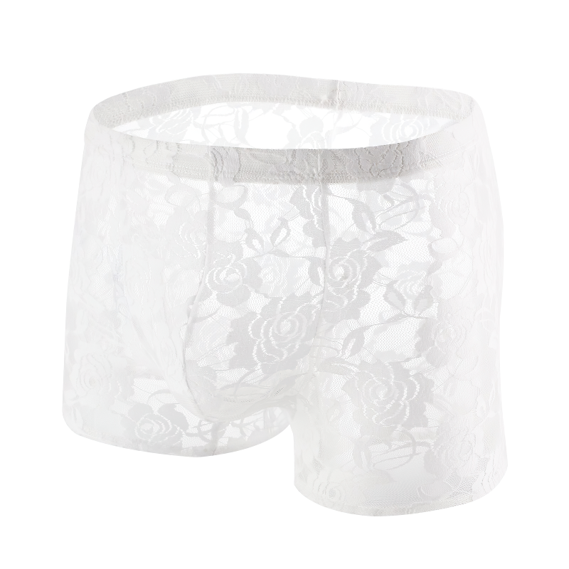 Men's Lace See Through Hollow Out Underwear / Sexy Male Transparent Boxer Shorts - EVE's SECRETS