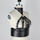 Wide Black Belts for Women / Sexy Bra Garter Belt / Gothic Body Bound Harness / Female Rave Outfits - EVE's SECRETS