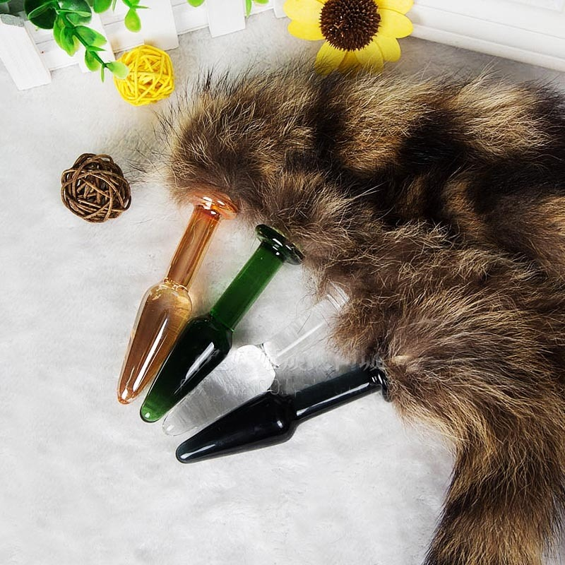 Wild Fox Tail Glass Anal Plug / Female Anal Sex Toy for Adult - EVE's SECRETS