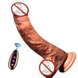 Godes vibrants se tortillant sans fil / pénis réaliste en silicone / jouets sexuels électriques