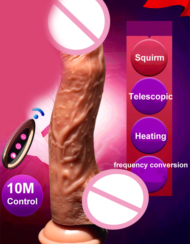Wireless Squirming Vibrating Dildos / Silicone Realistic Penis / Electric Sex Toys - EVE's SECRETS