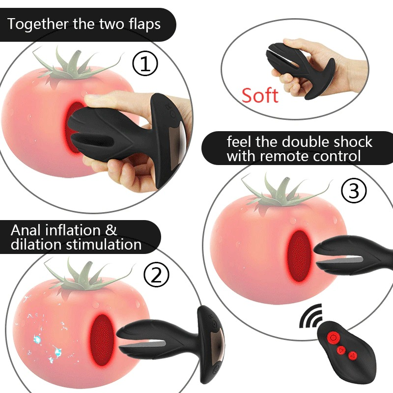Wireless Remote Anal Dilator / Electric Shock Male Prostate Massager / Unisex Silicone Sex Toys - EVE's SECRETS
