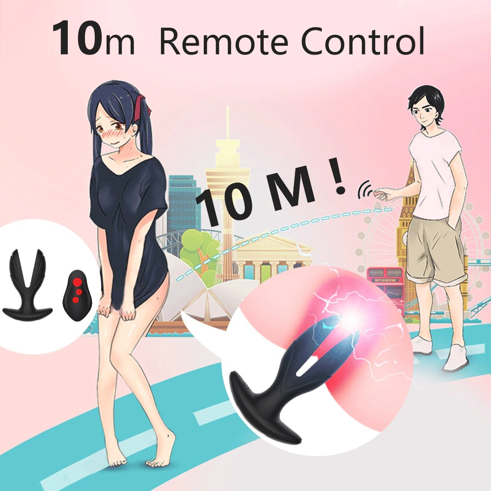 Wireless Remote Anal Dilator / Electric Shock Male Prostate Massager / Unisex Silicone Sex Toys - EVE's SECRETS