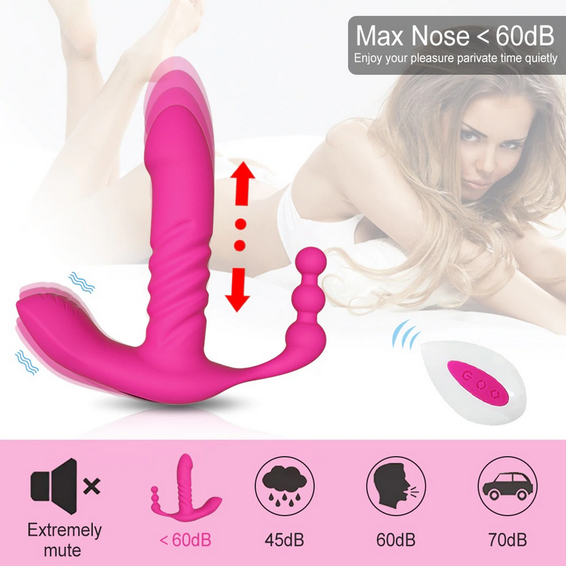 Wireless Remote Automatic Thrusting Dildo / G-Spot Clitoris Stimulator Vibrator For Women - EVE's SECRETS
