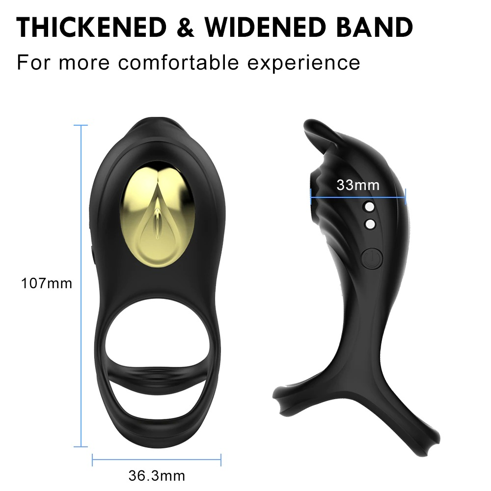 Wireless Remote Control Cockring Vibrator / Comfortable Male Triple Penis Ring / Adult Sex Toys - EVE's SECRETS