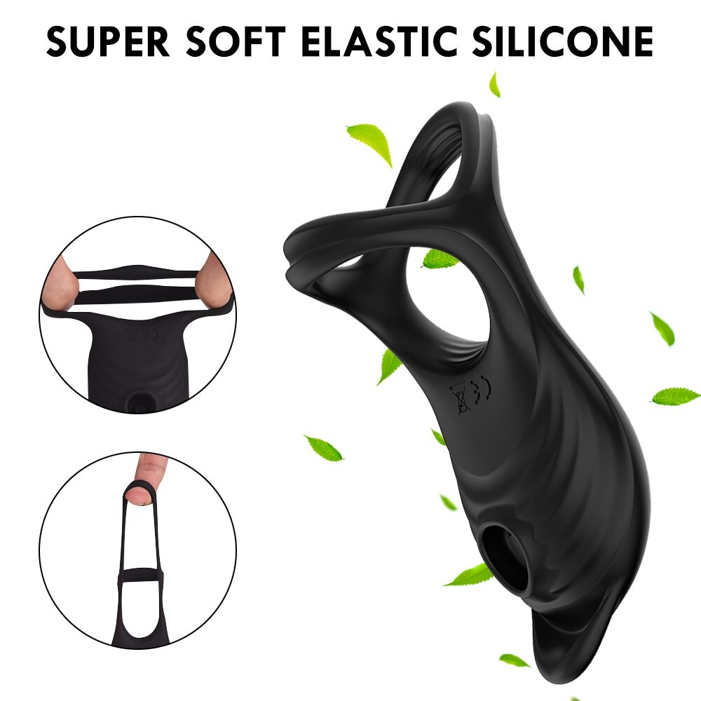 Wireless Remote Control Cockring Vibrator / Comfortable Male Triple Penis Ring / Adult Sex Toys - EVE's SECRETS