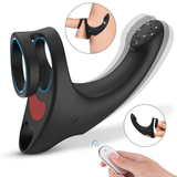 Wireless Remote Penis and Perineum Massager with Cоск Rings / G-Spot Vibrator / Prostate Stimulator - EVE's SECRETS