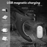 Wireless Remote Penis and Perineum Massager with Cоск Rings / G-Spot Vibrator / Prostate Stimulator - EVE's SECRETS