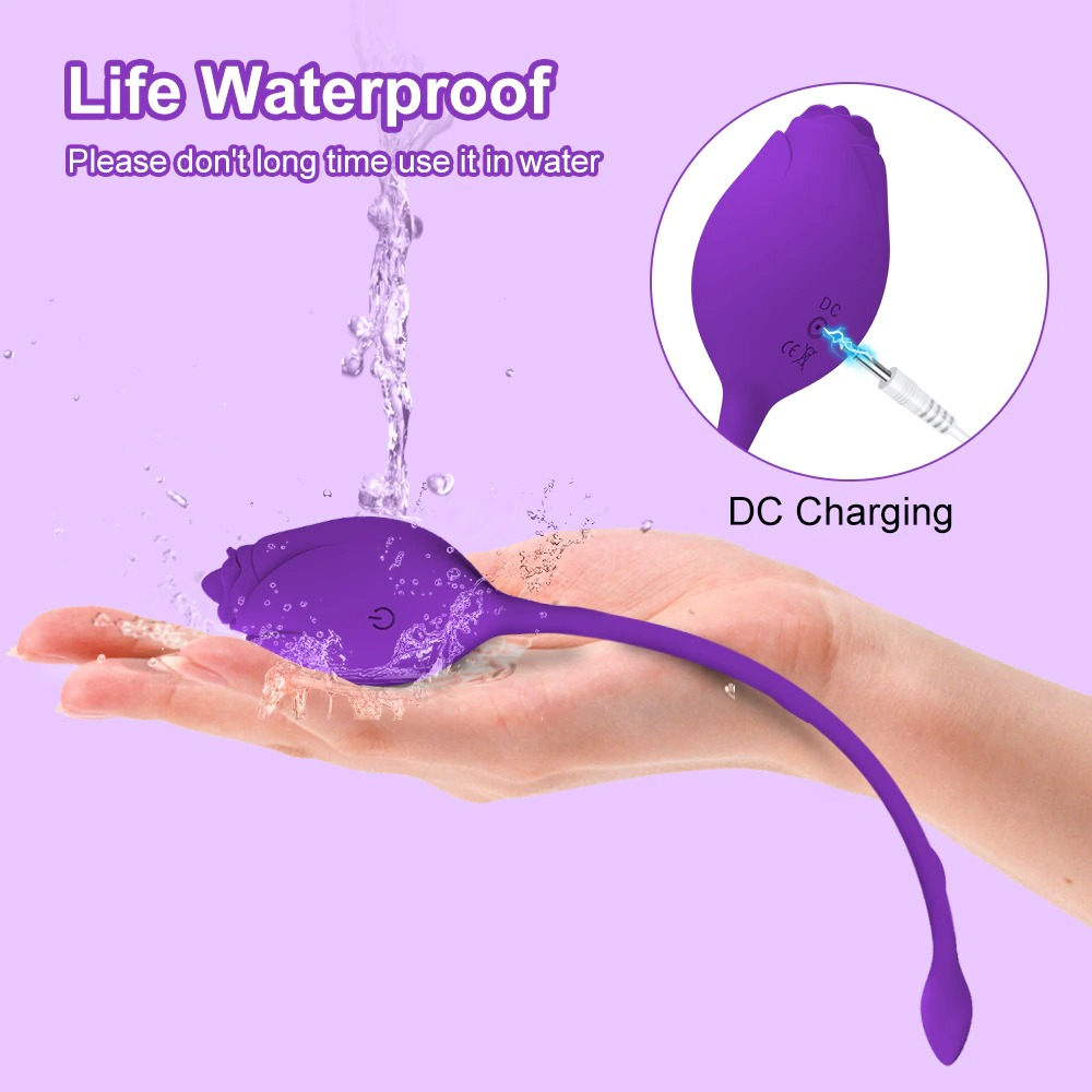 Wireless Rose Vibrator for Women / Female Clitoral Stimulator with Remote Control / Adults Sex Toys - EVE's SECRETS