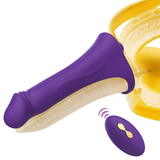 Vibromasseur double pénétration en silicone sans fil / Sextoy étanche télécommandé pour couples