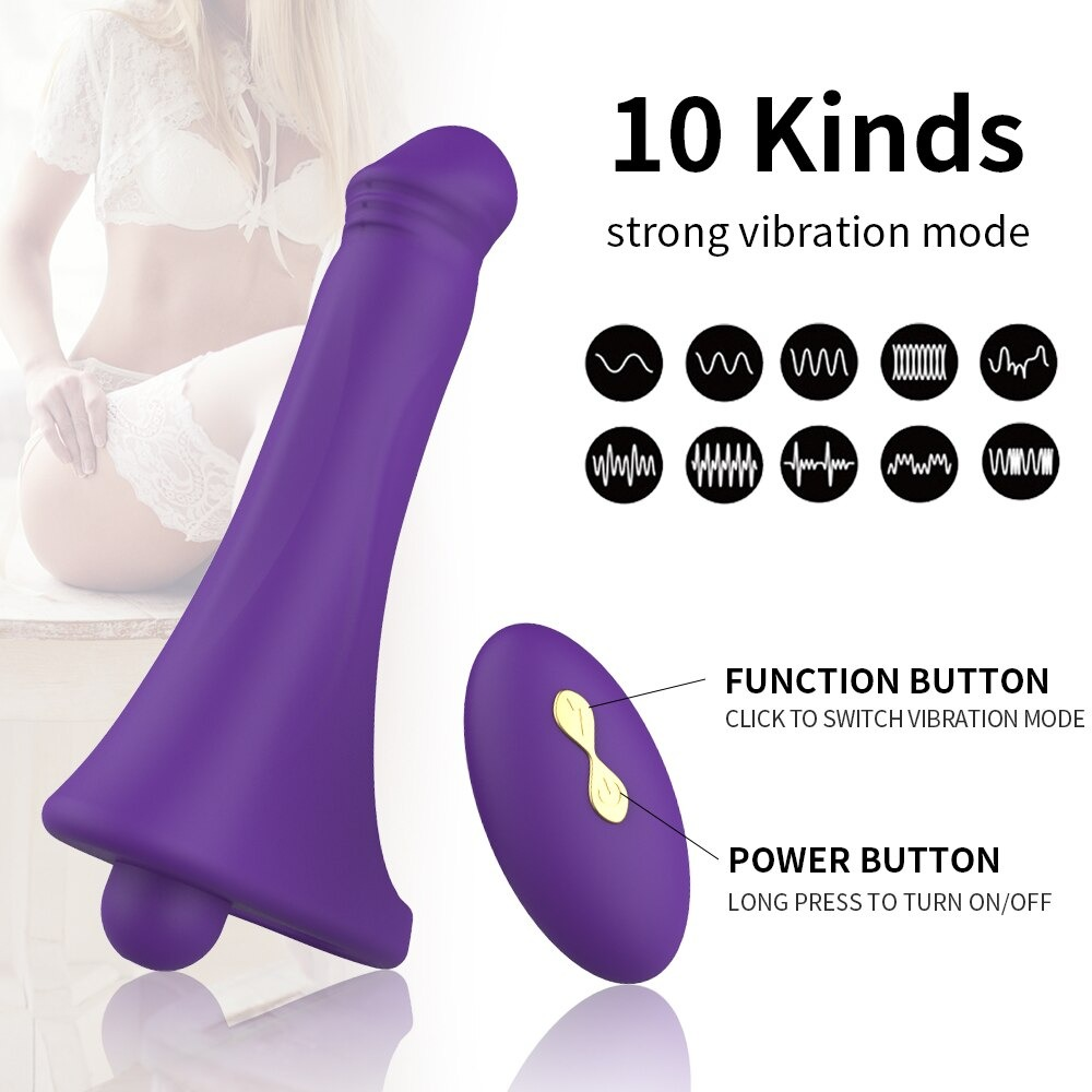 Wireless Silicone Double Penetration Vibrator / Waterproof Sex Toy Dildo for Men - EVE's SECRETS
