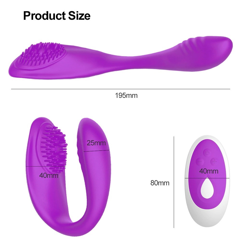 Wireless Silicone Double Stimulator / Adult Vibrator for Women / Rechargeable Sex Toy - EVE's SECRETS