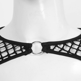 Woman See Through Hollow Out Crop Top / Sexy Backless Costume with Long Sleeve - EVE's SECRETS