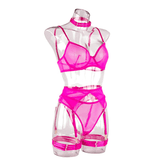 Women's 4 Pieces Transparent Erotic Underwear / Ladys Bra Garters Brief Sets Lingerie - EVE's SECRETS