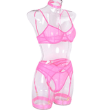Women's 4 Pieces Transparent Erotic Underwear / Ladys Bra Garters Brief Sets Lingerie - EVE's SECRETS
