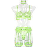 Woman's 3 Pieces Transparent Erotic Underwear / Ladys Bra Garters Brief Sets Lingerie - EVE's SECRETS