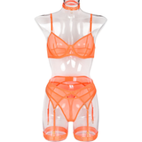 Woman's 3 Pieces Transparent Erotic Underwear / Ladys Bra Garters Brief Sets Lingerie - EVE's SECRETS