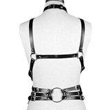 Women Adjustable Sexy Body Harness With Chains / BDSM Bondage PU Leather Chest Garter Suspenders - EVE's SECRETS