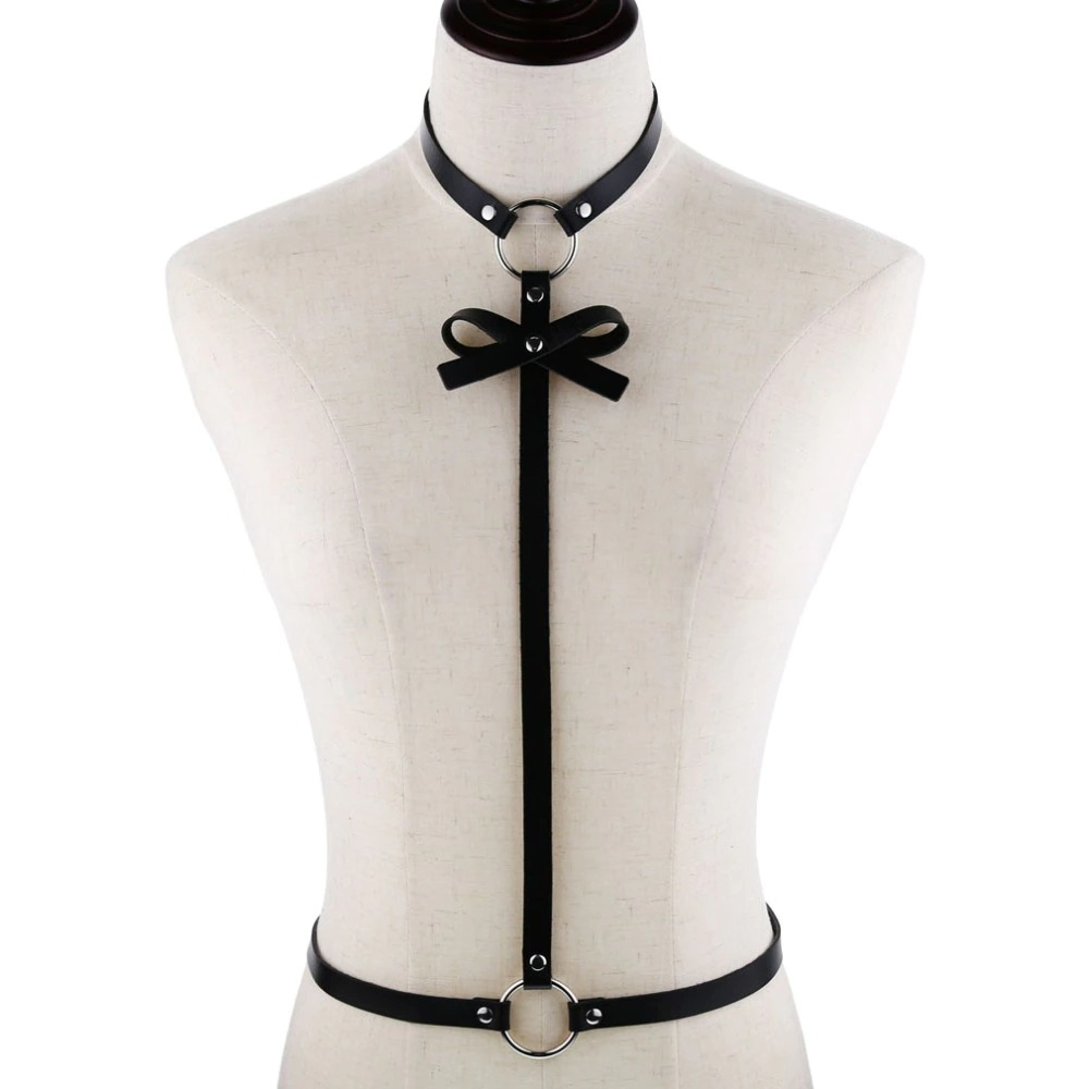 Women Beach Collar Choker / Body Leather Harness / Bondage Style Accessory - EVE's SECRETS