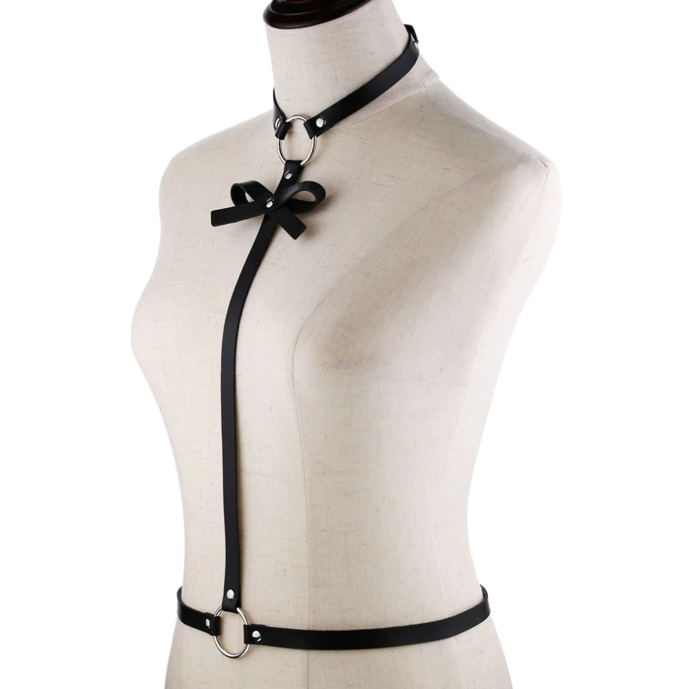 Women Beach Collar Choker / Body Leather Harness / Bondage Style Accessory - EVE's SECRETS