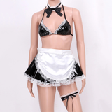 Women Fancy Cosplay Maid Dress / Sexy Exotic Halloween Costume / Bra Top With Skirt And G-Strings - EVE's SECRETS