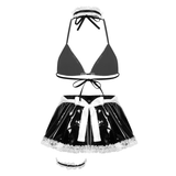 Women Fancy Cosplay Maid Dress / Sexy Exotic Halloween Costume / Bra Top With Skirt And G-Strings - EVE's SECRETS