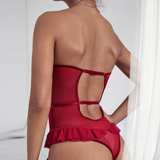 Women Lace Exotic Lingerie / Sexy Garters Ruffled Bodysuit / Elegant Bodies Outfits - EVE's SECRETS