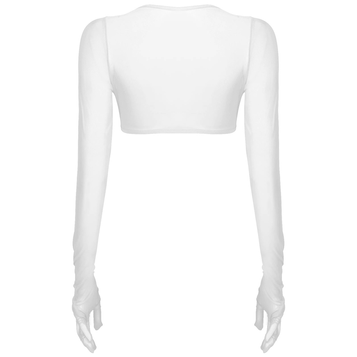 Women See-through Mesh Top / Sexy Transparent Top with Long Sleeve and Open Front - EVE's SECRETS
